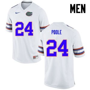 Men's Florida Gators #24 Brian Poole NCAA Nike White Authentic Stitched College Football Jersey CDB0262KT